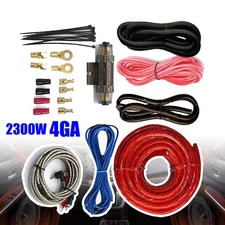 Poerful 2500W 4Ga Car Audio Cable Kit Amplifier Install RCA Subwoofer Sub Wiring
