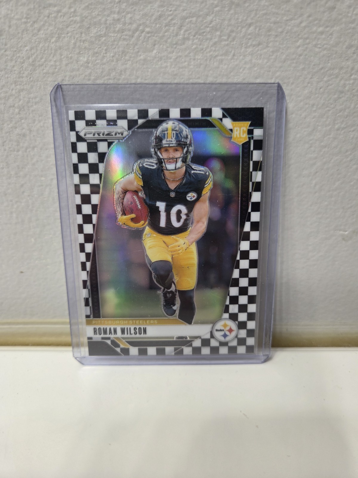2024 Panini Prizm - Rookies Roman Wilson #384 Black & White Checker Prizm (RC)