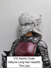 3d Printed VALKYRIE LONG HAIR FEMALE HEAD#2 Mythic Legions 1/12 Scale 2.0