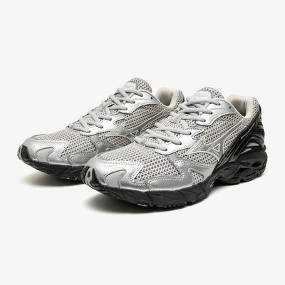 Mizuno Wave Rider 10 Running Silver Off-White Black D1GA261602