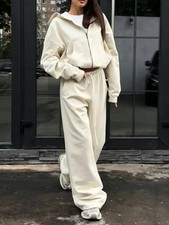 Loungewear Matching Set Sweatpant  Hoodie Set - Grey Cream Black Yellow Taupe
