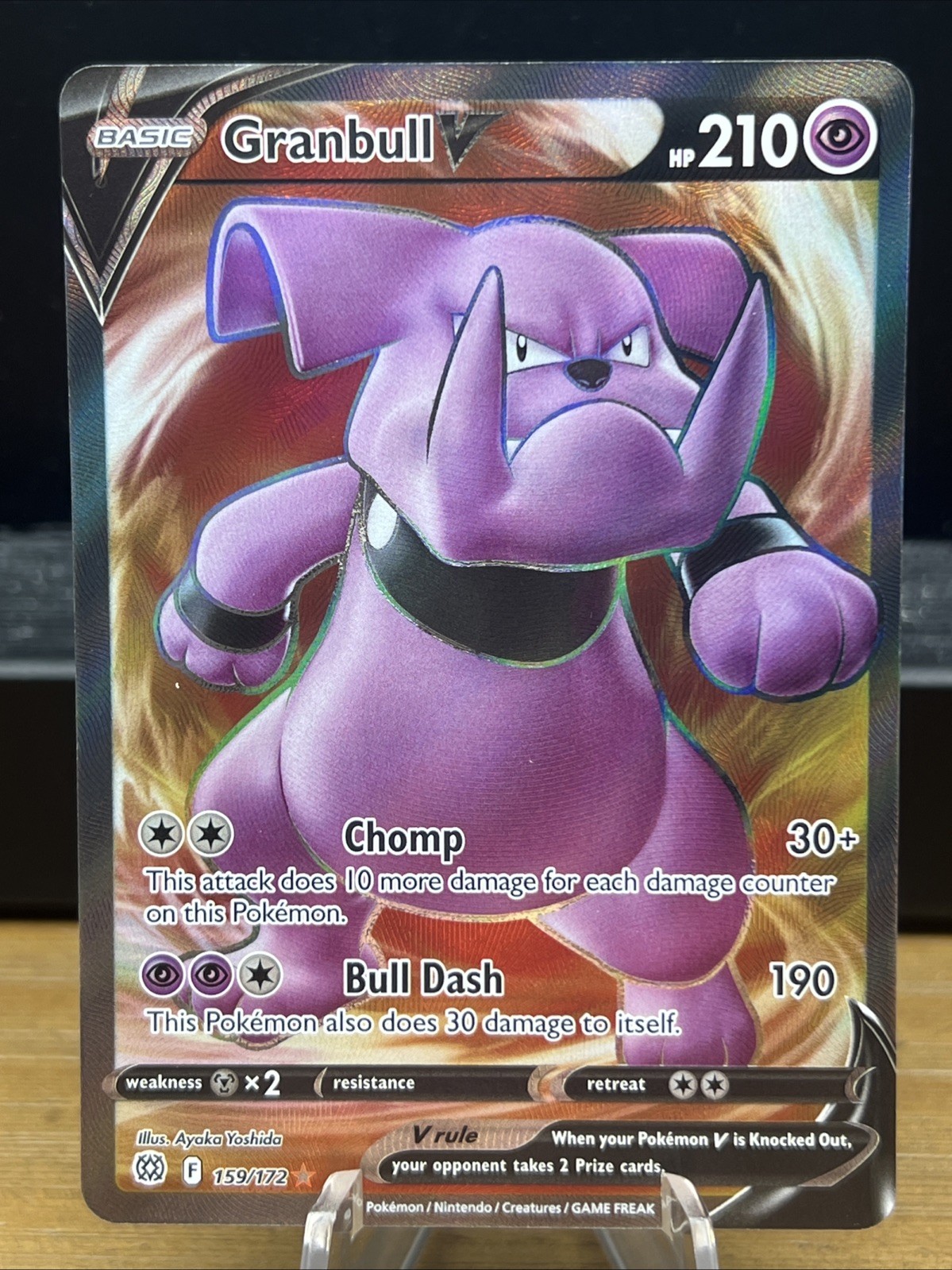 Granbull V 159/172, Brilliant Stars, Pokemon, NM