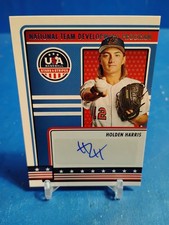 2023 Panini USA Baseball Stars & Stripes - Holden Harris #NTDP-HH (AU, RC)