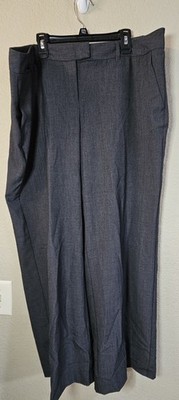 Daisy Fuentes Dress Pants Women Plus 16W Charcoal Heather Work Trouser High Rise