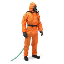 Microchem 5000 Orange Heavy Duty Semi Disposable HAZMAT Response Coverall L