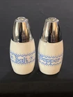 Vintage Salt & Pepper Shakers Corning Pyrex Gemco Snowflake Garland Milk Glass