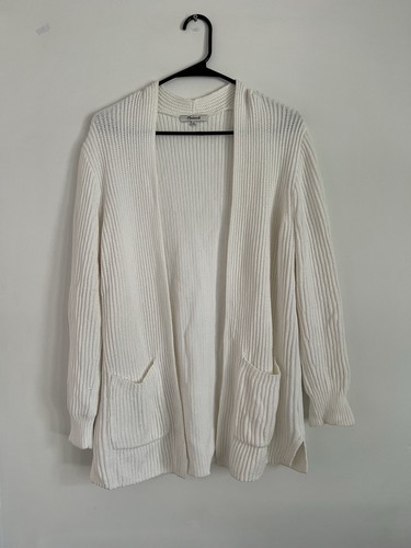 Damen Madewell Damen Weiß Strick Oversize Cardigan Pullover Medium
