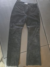 Womens Leather Blk Pants Moda International Sz 4 The Christie Fit Bell Bottom