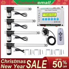 LCD Dual Axis Solar Track Tracker + 6000N DC 12V Linear Actuator Controller Kits