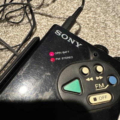 SONY WALKMAN WM-F5 Sports Walkman Black Cassette Player, For Parts