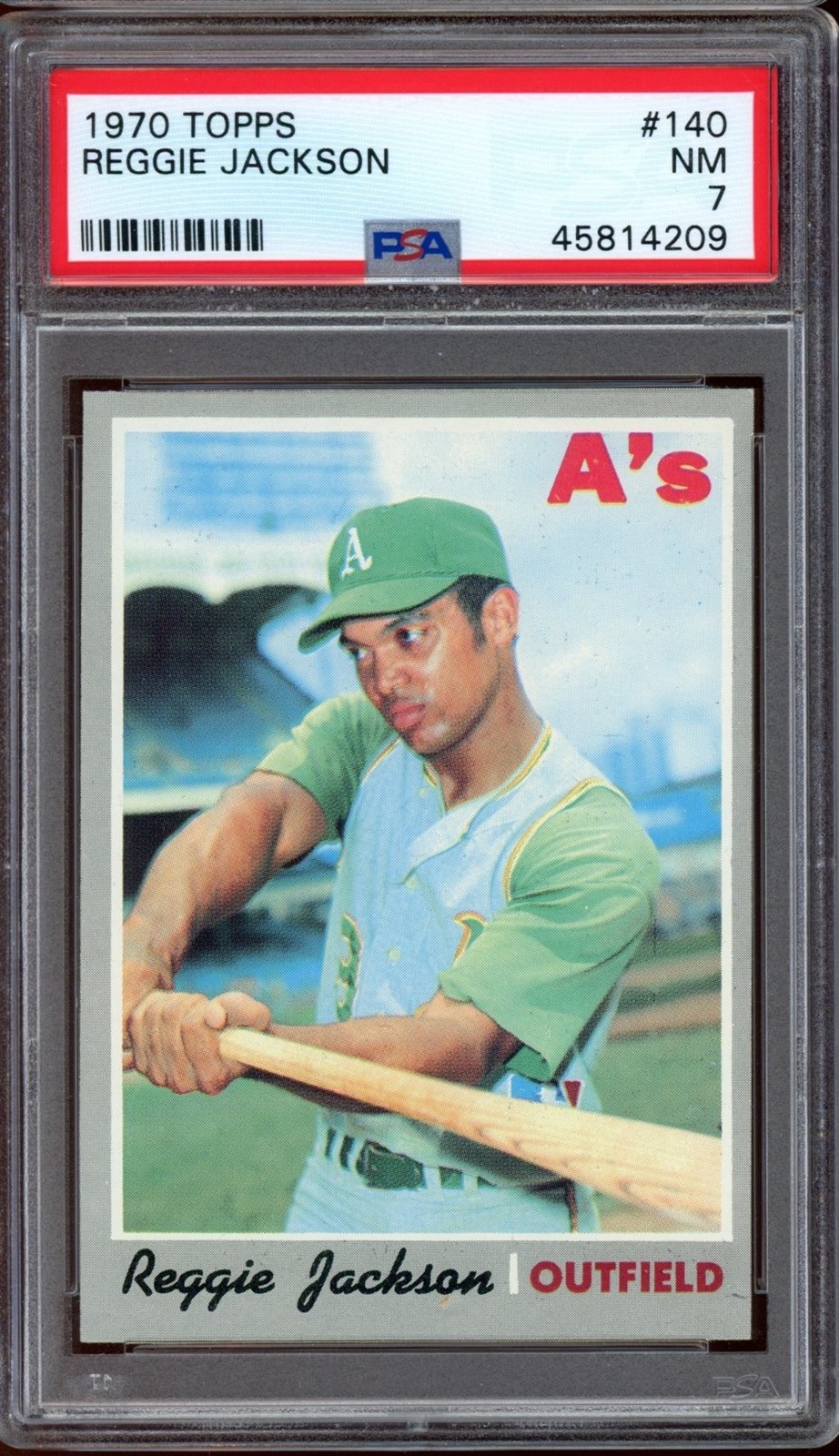 1970 Topps Baseball #140 Reggie Jackson PSA 7
