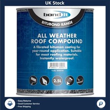 Durable All Weather Black Roofing Compound Sealant 2.5 Litre Waterproof Coating
