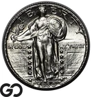 1930 Standing Liberty Quarter, Strong Head, White BU++