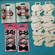 Disney Minnie Mouse Hair Clips Set Kids Hair Accessories Character Bow Pink