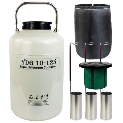 HFS(R) 10L 125mm Wide Mouth Liquid Nitrogen LN2 Cryogenic Container Tank