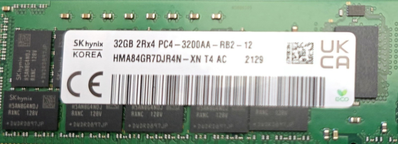 HMA84GR7DJR4N-XN SK HYNIX 32GB 2RX4 PC4-3200AA RDIMM DDR4