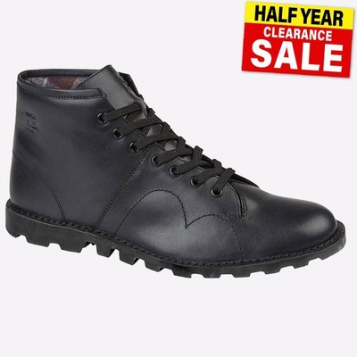 Grafters Holbourne Heritage Junior Freizeit Mode klassische Schnürstiefeletten schwarz