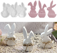 Silikonformen GießFormen Ostern, 3 StüCk Silikonform Ostern Silikonform Hase Gip