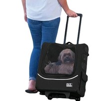 Petgear I-GO2 Plus Traveler Roller Backpack Car Seat With Tether Black