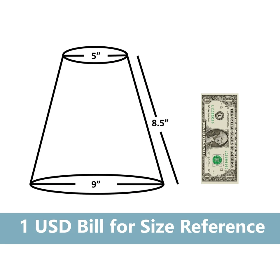 Many Selections Table Lamp Shade, 5 inch Top, 9 inch Bottom, - Image 2 of 4