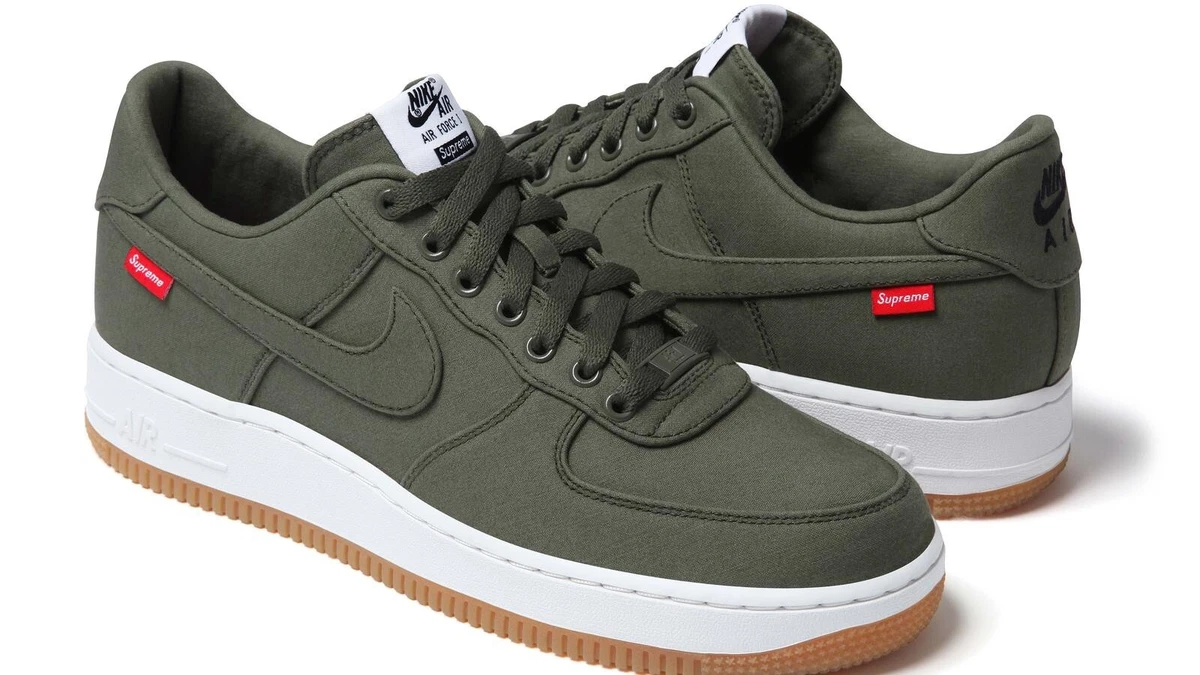 Supreme X Nike Air Force 1 Low Premium 08 NRG Cargo Khaki SZ 9 573488-300
