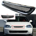 For 1996-1998 Honda Civic EJ/EK JDM Type R Black Mesh ABS Front Hood Grille