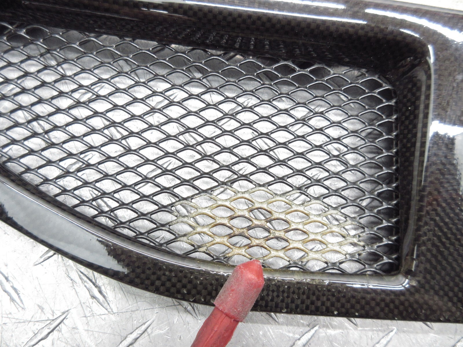 2008 Ferrari F430 Spider 68927100 Left Driver Side Carbon Rear Hood Deck Grille