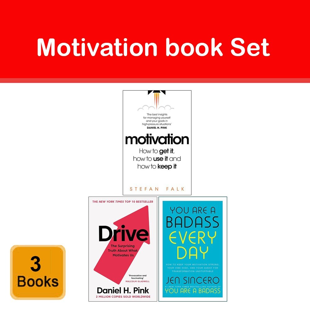 Motivation Stefan Falk, Drive, You Are a Badass Every Day 3 Books Collection Set