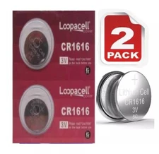 2 Pack CR1616 Lithium Battery watch calculator key DL1616 BR1616 DL1616 remote