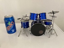 Miniaturowy niebieski zestaw perkusyjny, zestaw perkusyjny