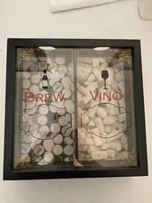 Things Remembered Beer Cap-Wine Cork Holder Shadow Box Wall  or Free Standing