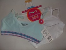 GIRLS - 2 BRAS - 1 WHITE / 1 MINT MULTI - SIZE SMALL   AC-27-389 