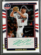2024 USA Stars Stripes National Team Sign Mat Brand Logo Brandon Neely Auto /3