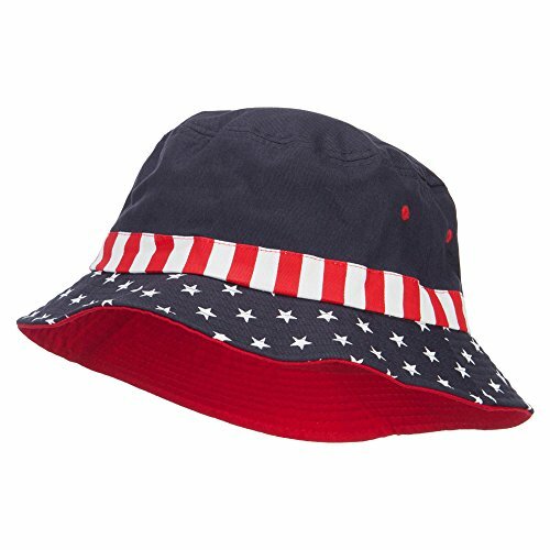 USA Flag Bucket Hat Large Red White 