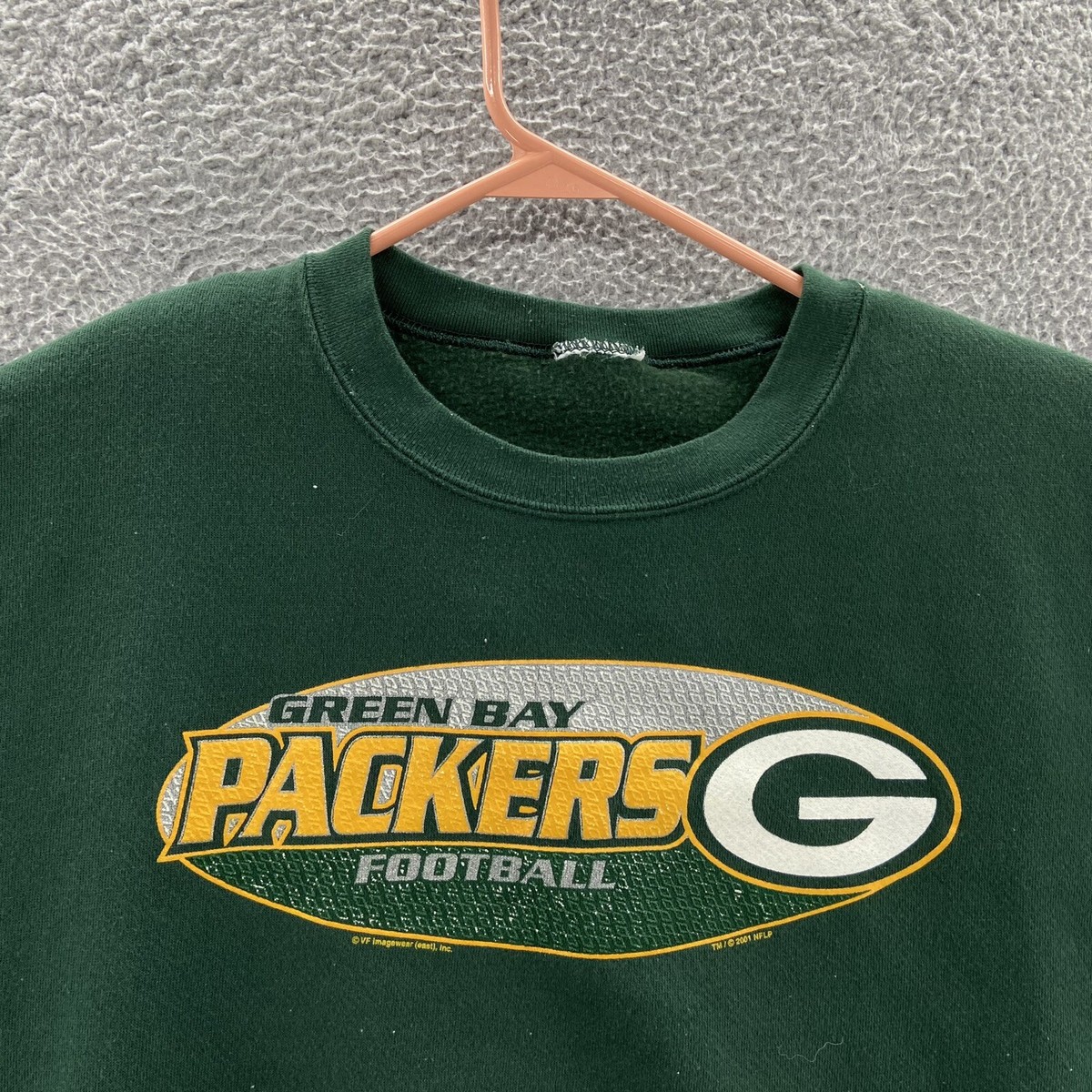 トップス 90s NFL GREEN BAY PACKERS LOGO7 SWEAT RARE Vintage 90s Distressed Green Bay Packers by Logo 7