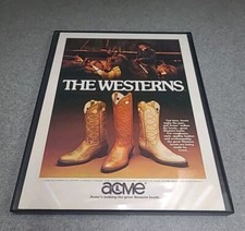 The Westerns Acme Boots 1979 Framed Print Ad  8.5x11 