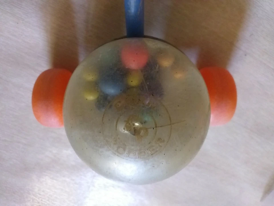 JOUET EN BOIS FISHER PRICE DE 1972 : JOUET A POUSSER AVEC MECANISME : VINTAGE ! - Photo 3/3