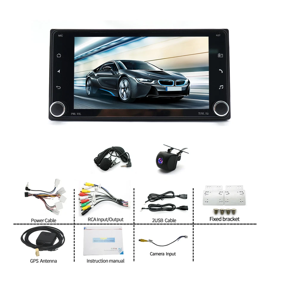 4+64GB Android 13 Carplay Car Stereo Radio GPS For 2000-2005 Toyota MR2 Spyder - Imagem 3 de 4