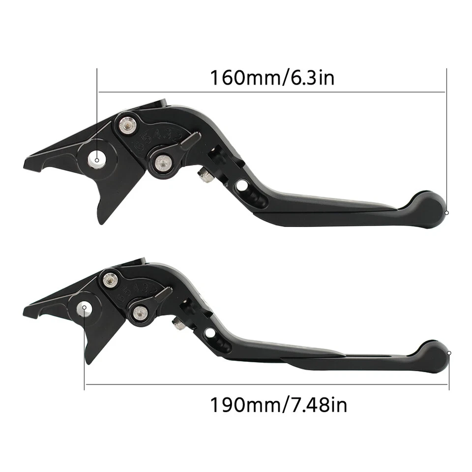Palanca de embrague de freno extensible plegable ajustable para KAWASAKI NINJA ZX-10R 04-05 Foto 3 de 4