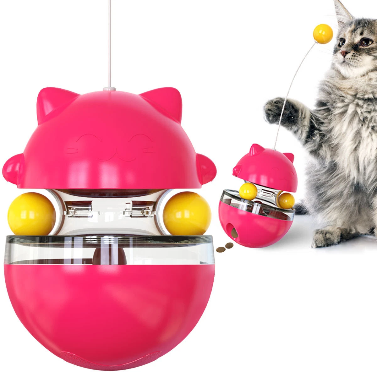 Cat Food Ball Puzzle Feeder Cat Treat Puzzle Dispenser Toy Tumbler Interactive
Opens in a new window