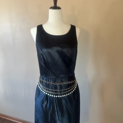 Vtg Pendant Draping Waist Chain Faux Pearl Gold Multi Layer 