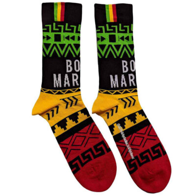 Bob Marley - Press Play -Black Socks Unisex US Size 7.5-11.5