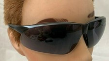 Black Wrap Around Unisex 5 1/2" Sunglasses Glasses