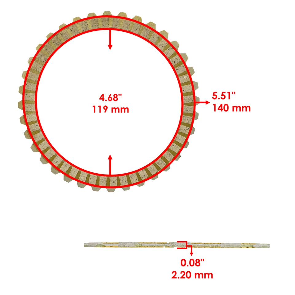 Clutch Plates Kit for Harley Davidson Sportster 1200 XL1200 XLH1200 1991-2003 - Image 2 of 4