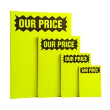 Our Price Card A4, A5,A6,A7 Price Tickets Discount Shop Pricing Sign Tag