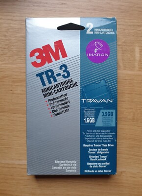 3M Imation Travan TR-3 Minicartridge * 1.6 GB / Comp. 3.2 GB * Neu & OVP