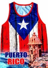 El Morro Tank Top with Puerto Rico Flag