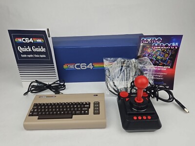 NEW C64 Mini HD Console Preloaded With 64 Built-in Games + Joystick BRAND NEW