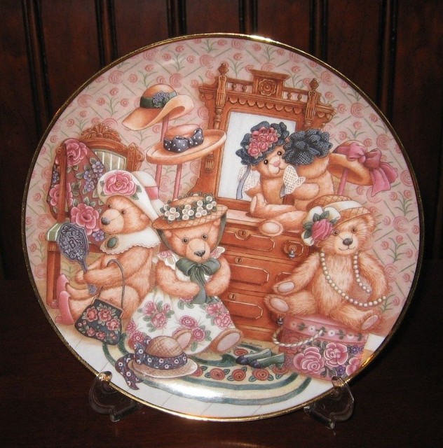 Hats off to Teddy by Nita Showers Teddy Bear Collector Plate | eBay