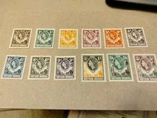 Northern Rhodesia 1953 (15 Sept) MVLH Lot of 12 Definitive Stamps